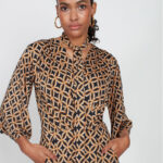 On Jenu Laurie Geo Brown Jumpsuit 3