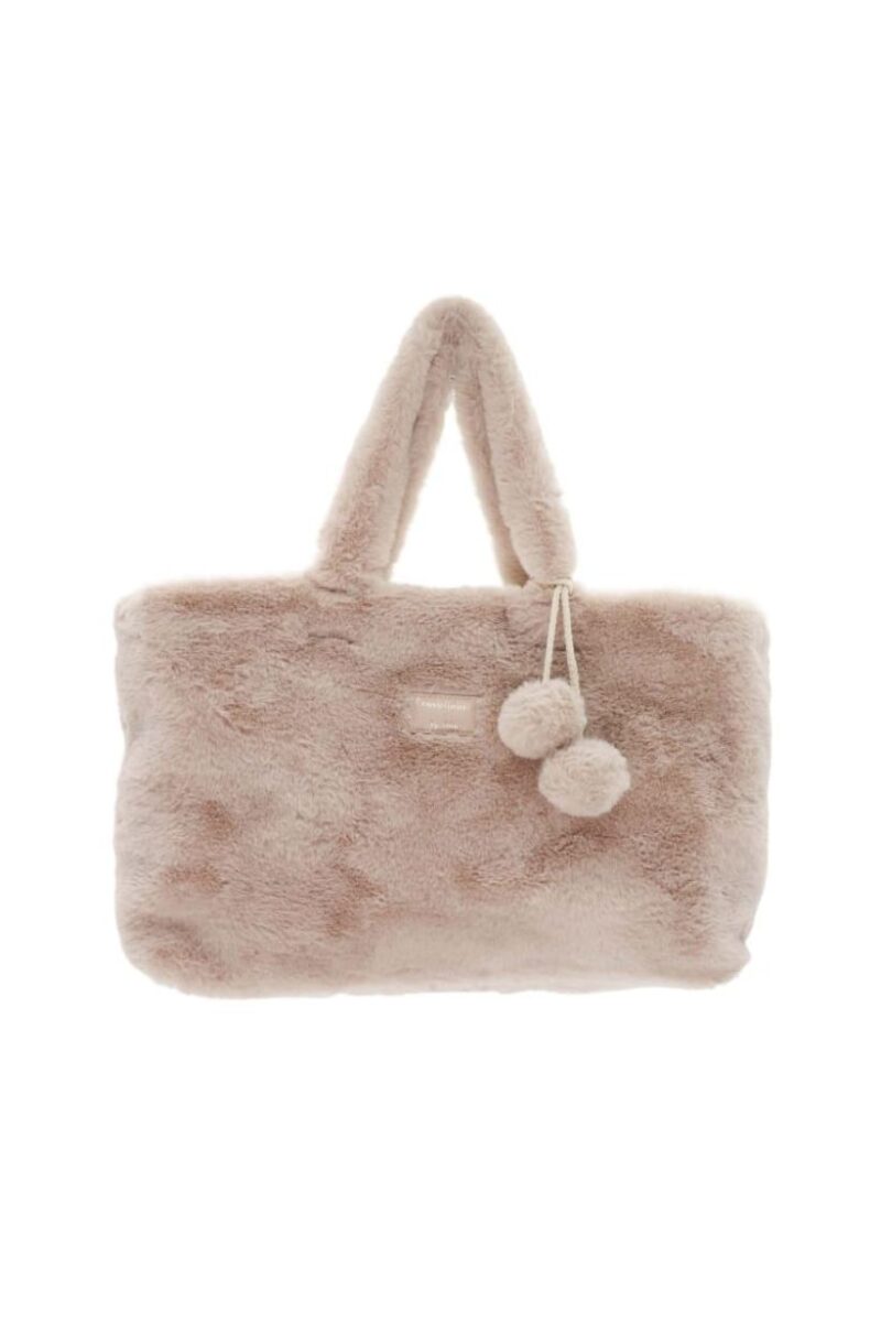 Zelly Cream Faux Fur Bag
