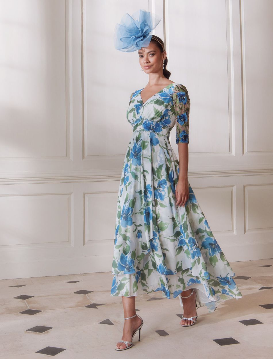 John Charles 66745 Amaryllis Floral Dress