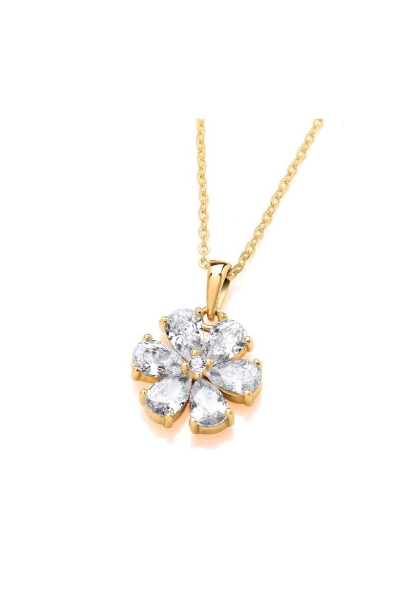 Gold Vermeil Trinity Flower Necklace