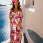 Allison 6160 Fuchsia Maxi Dress