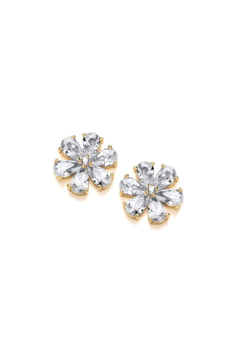 Gold Vermeil Trinity Flower earrings