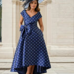 Gabriela Sanchez Navy Spot Dress