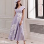 John Charles 66718 Lavender & Ivory Dress