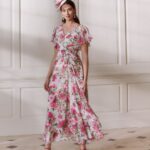 John Charles 66773 Spring Pink Floral Dress