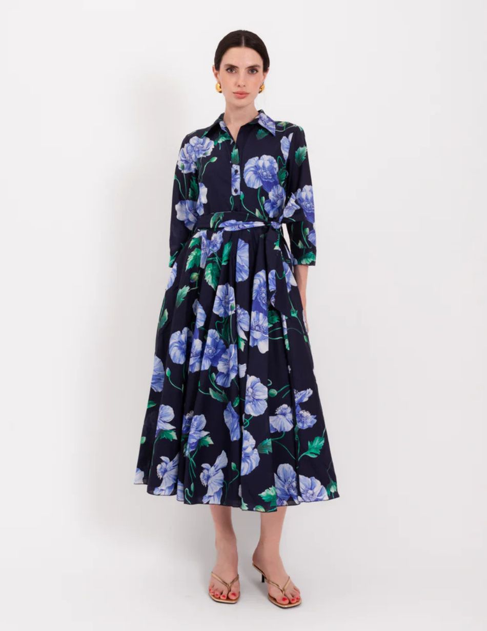 Lavi Couture Spritz Papaveri Blue Dress Lavi Couture Spritz Papaveri Blue Dress