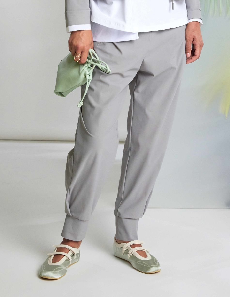 Naya Dove Taupe Cuff Travel Trouser Naya Dove Taupe Cuff Travel Trouser