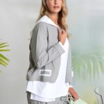 Naya Taupe Zipped Hood Jacket
