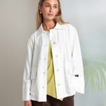 Naya White Button Collared Jacket