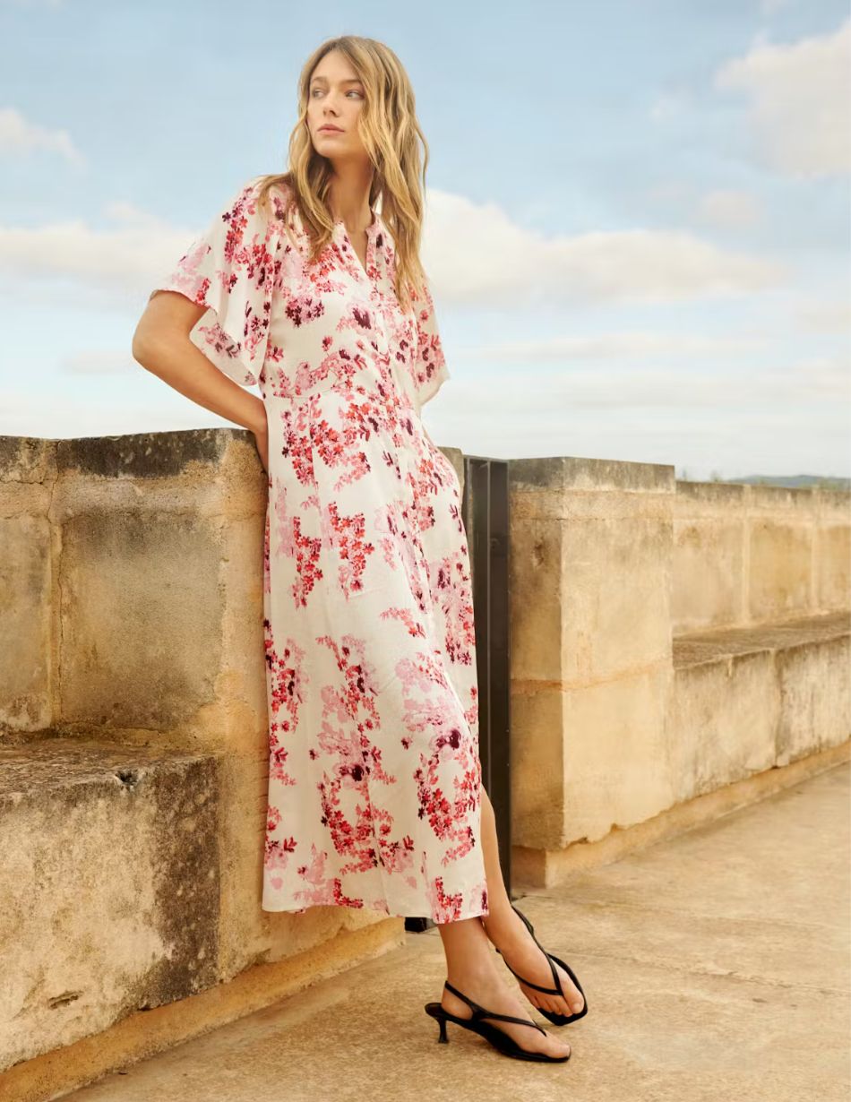 Part Two Alaja Pink Floral Dress Part Two Alaja Pink Floral Dress