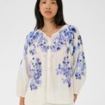 Part Two Alexi Blue Floral Blouse