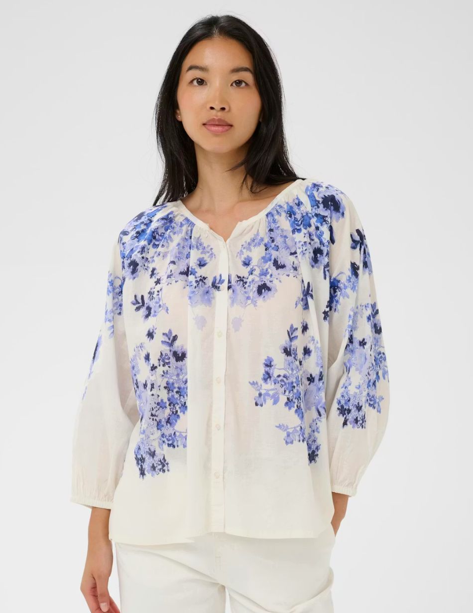 Part Two Alexi Blue Floral Blouse