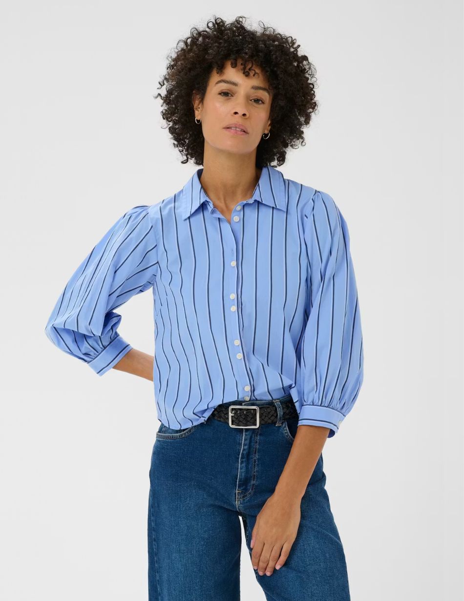Part Two Anais Blue Stripe Shirt Part Two Anais Blue Stripe Shirt