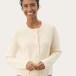 Part Two Elmie Cream Knit Cardigan Front