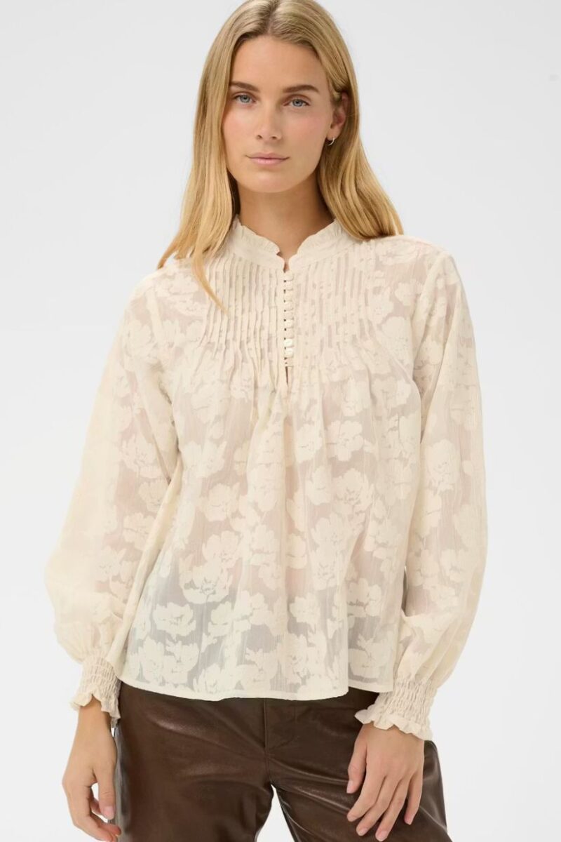 Part Two Zayan Whisper White Blouse Front