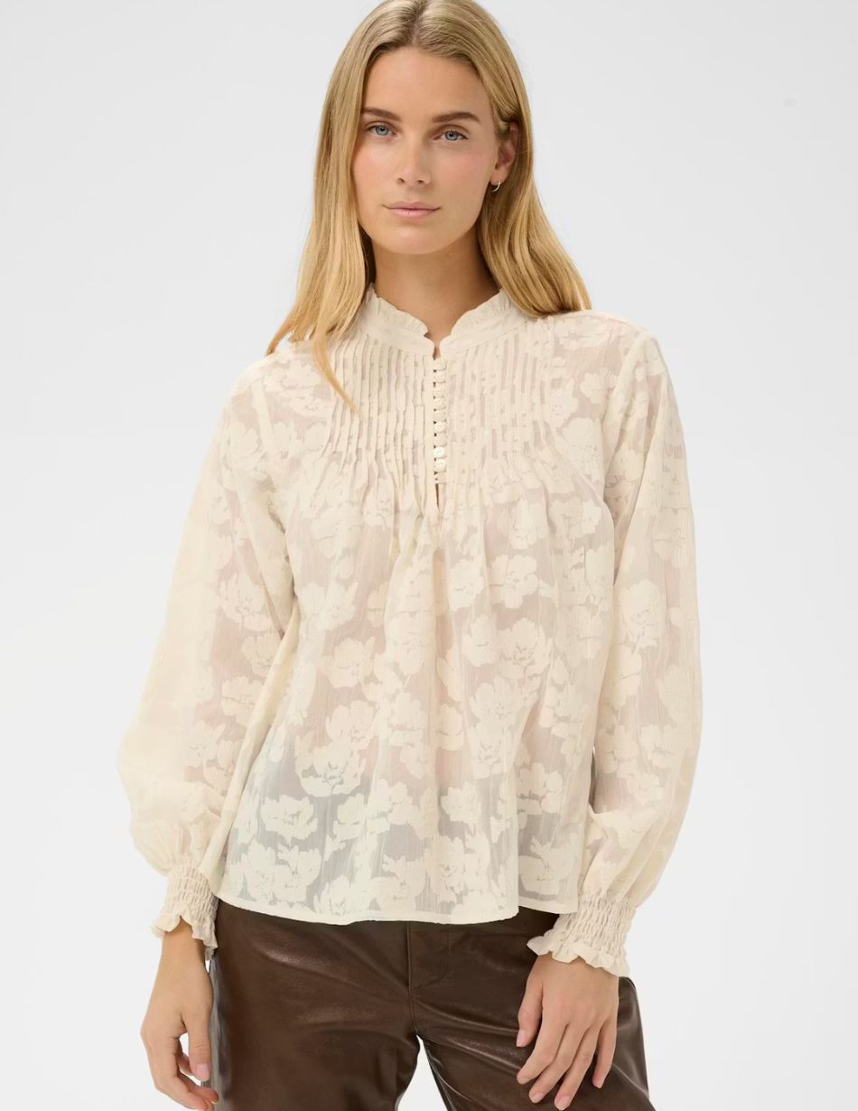 Part Two Zayan Whisper White Blouse Front Part Two Zayan Whisper White Blouse Front