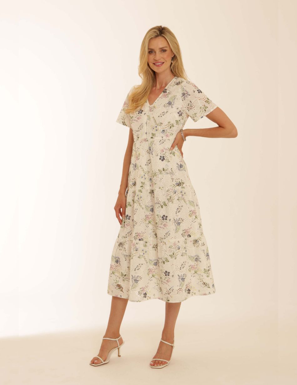 Pomodoro 52615 Broderie Anglaise Dress Pomodoro 52615 Broderie Anglaise Dress