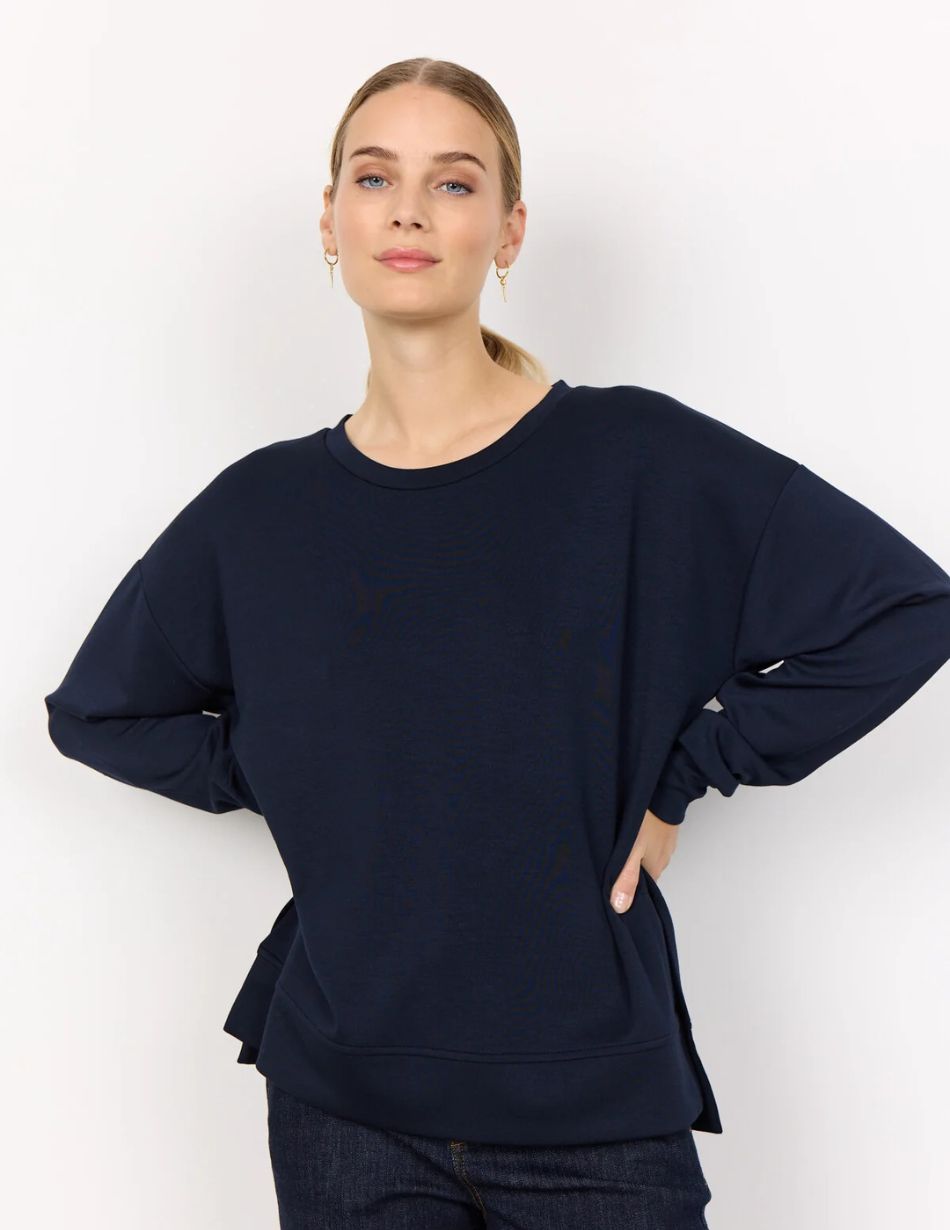Soya Concept Banu 164 Navy Crew Sweatshirt