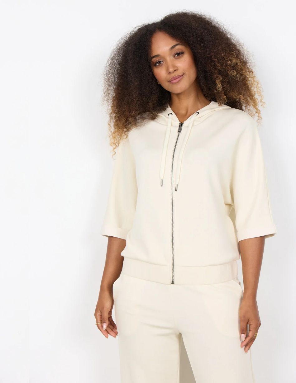 Soya Concept Banu 282 Cream Hoodie Soya Concept Banu 282 Cream Hoodie