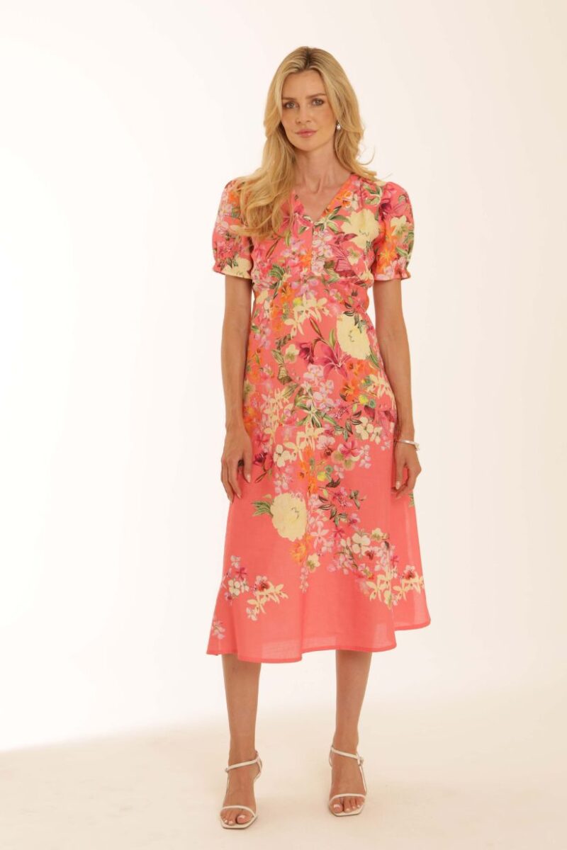 Tea Dress Rose Tropical Tea Dress 62618
