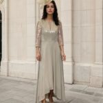 Veromia VO2936 Oyster Sequin Top Dress