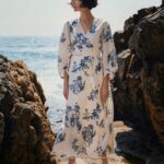 Part Two AlyaPW Dress Blue Floral Front