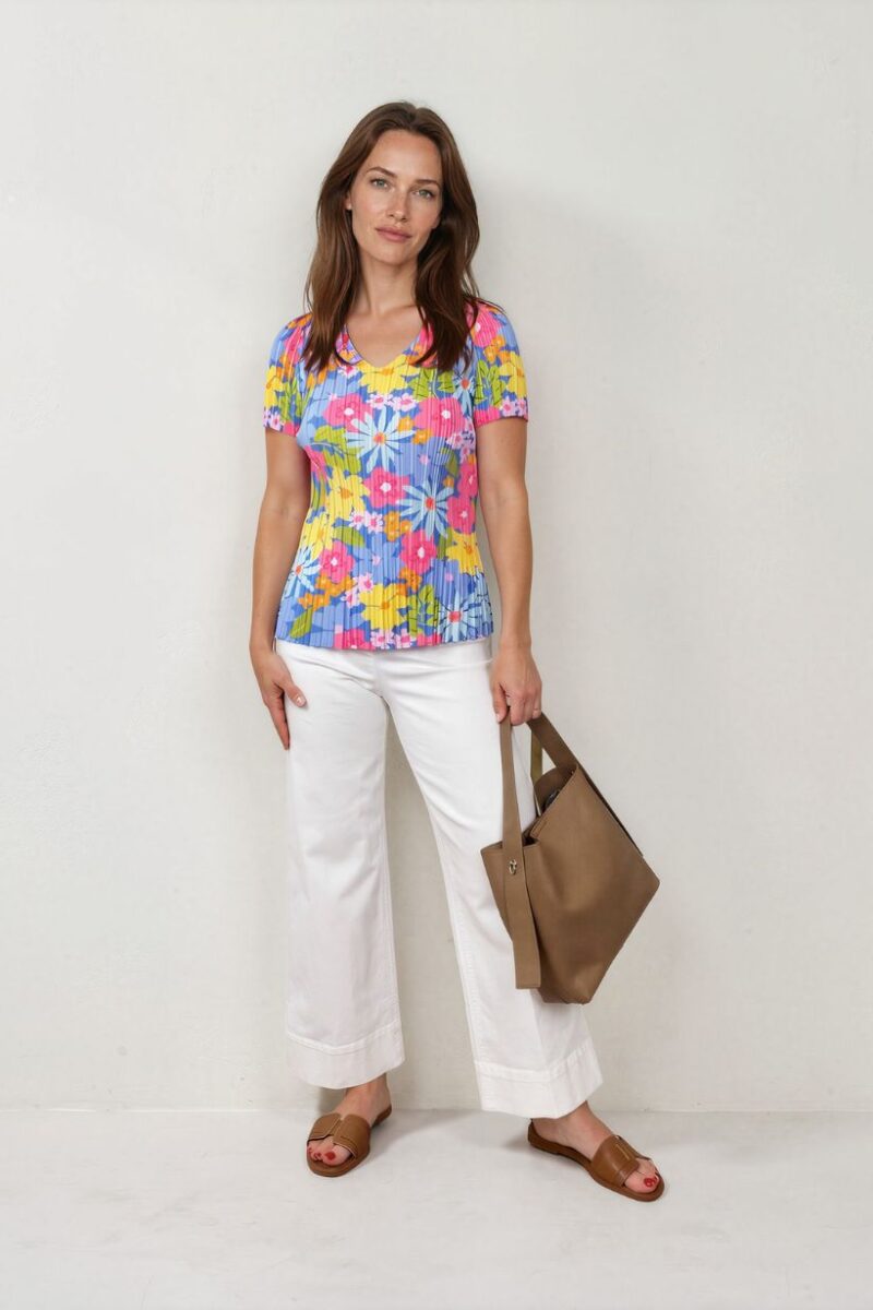 Leo & Ugo Floral Pleat Top