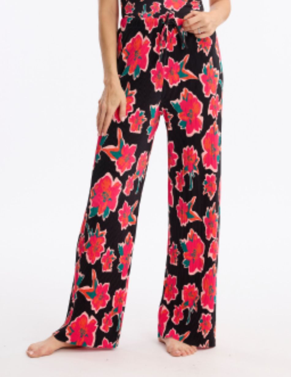 Leo & Ugo Black Flower Pleat Trouser Leo & Ugo Black Flower Pleat Trouser