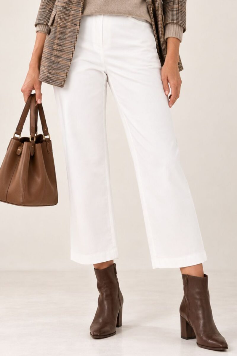 Robell Efi White Trousers Front