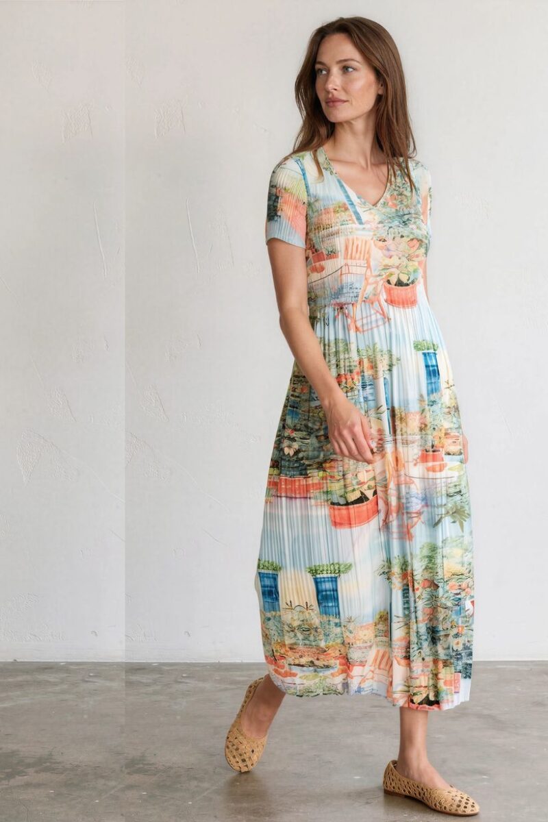 Leo & Ugo Scenic Pleat Dress