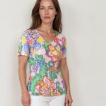 Leo & Ugo Floral Pleat Top