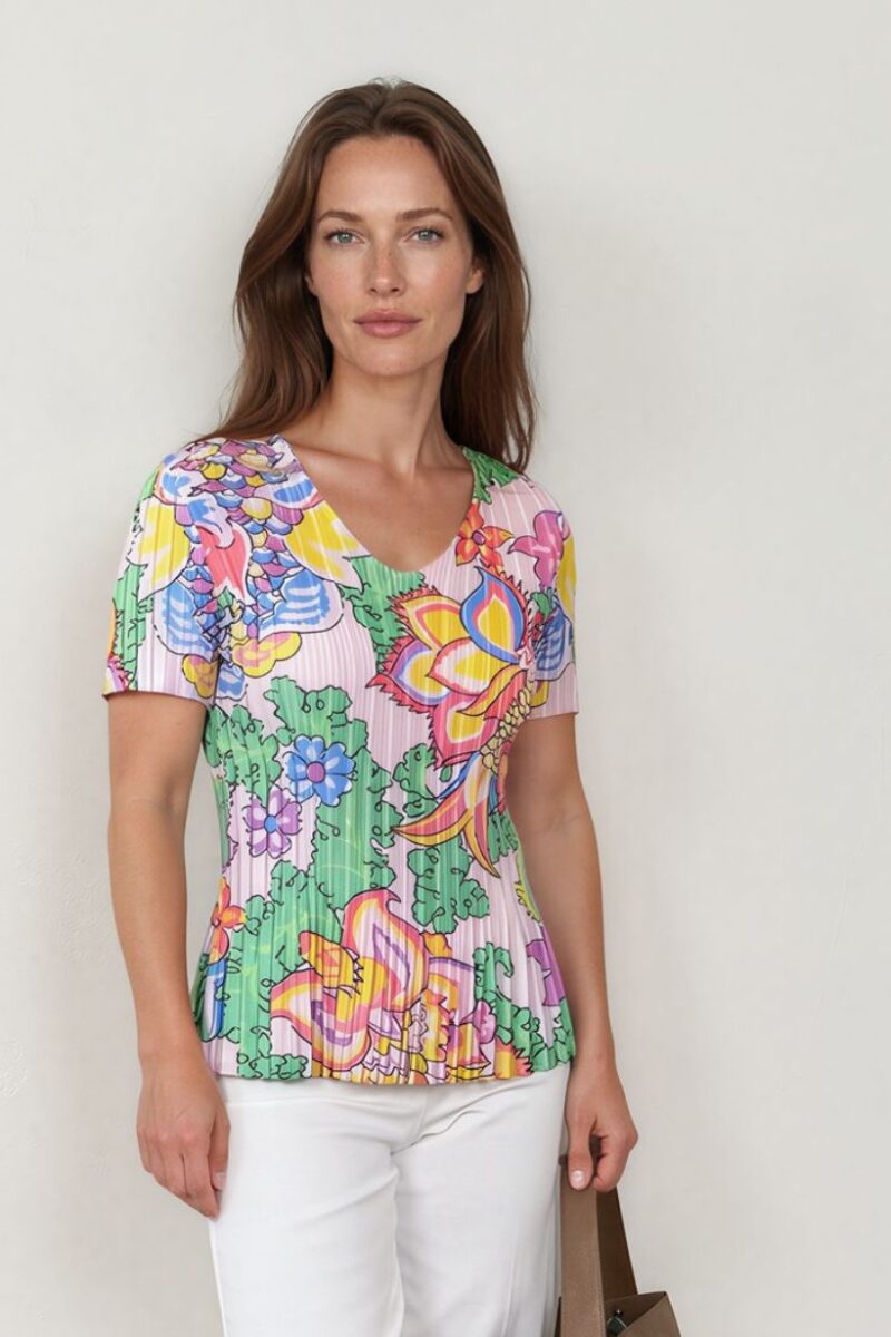 Leo & Ugo Floral Pleat Top