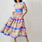 Hope & Ivy Jo Pink & Blue Floral Dress 1