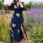 Hope & Ivy Kyra Navy Embroidered Dress 2