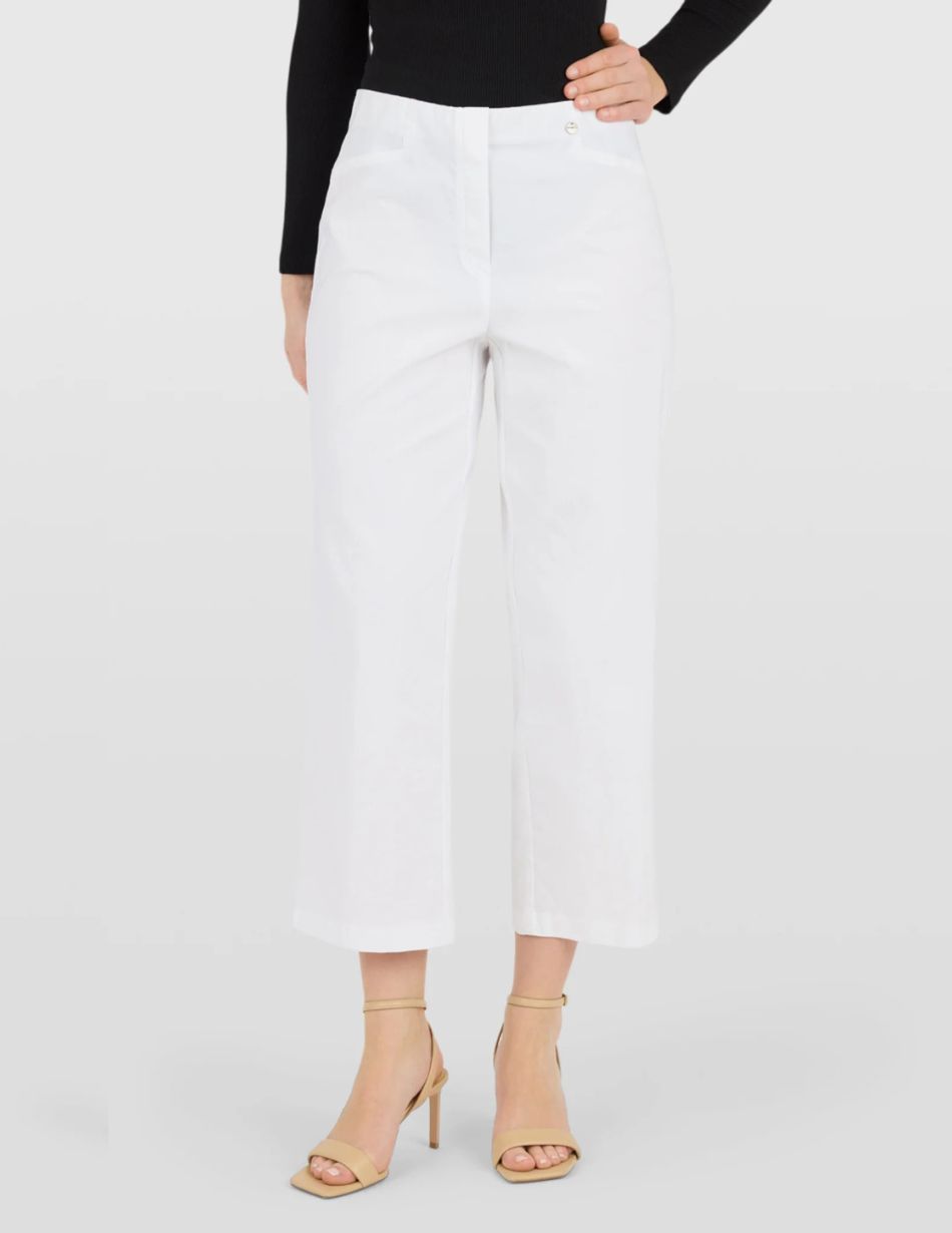 Robell Efi White Trousers Front Robell Efi White Trousers Front