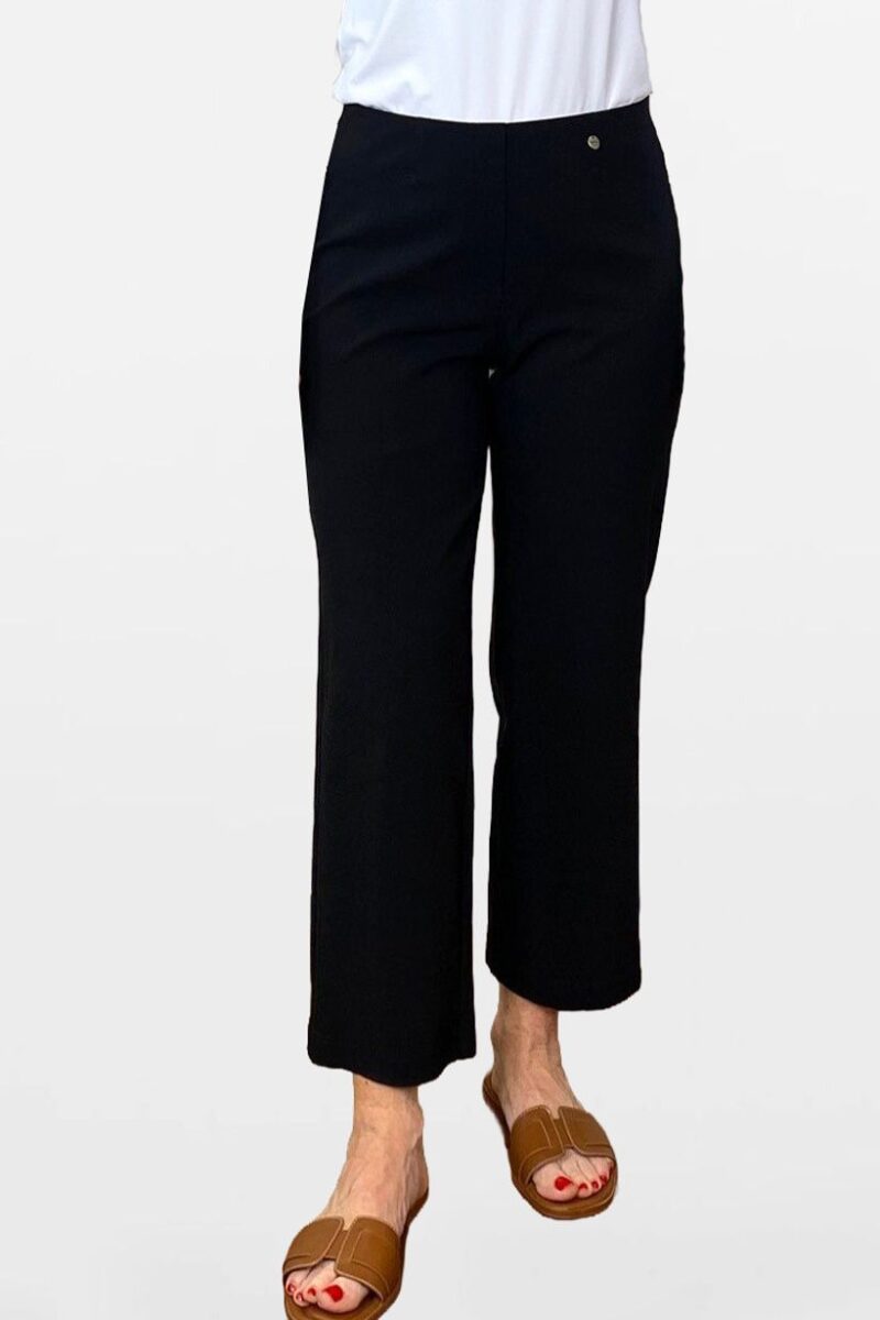 Robell-Efi-black-Trousers-Front