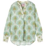 Soul Katherine Ava Green Palm Blouse F