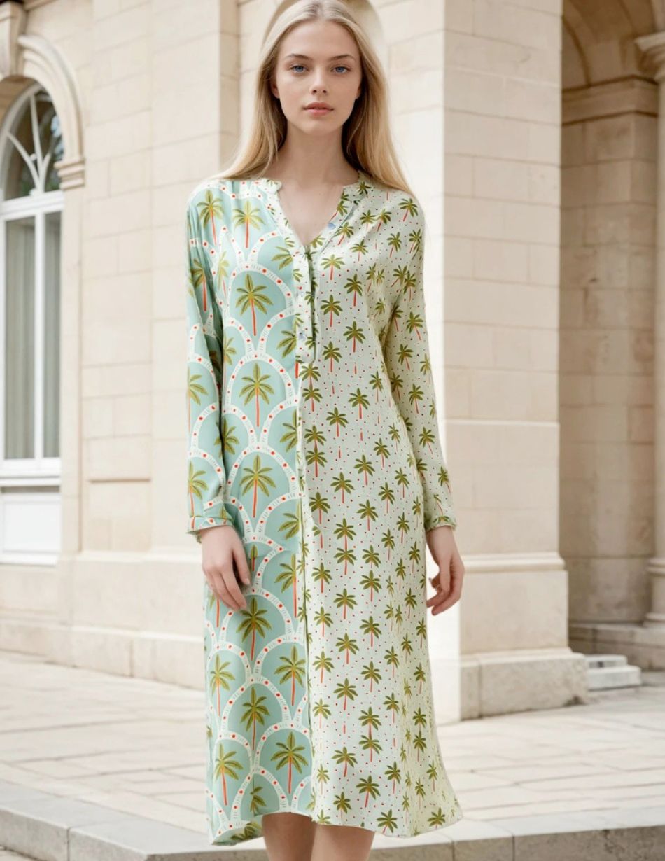 Soul Kathrine Green Palm Luna Dress