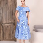 Lizabella 2366-39 Bardot Sapphire Dress