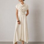 Maisonel ME3079 Pearl Cowl Neck Dress