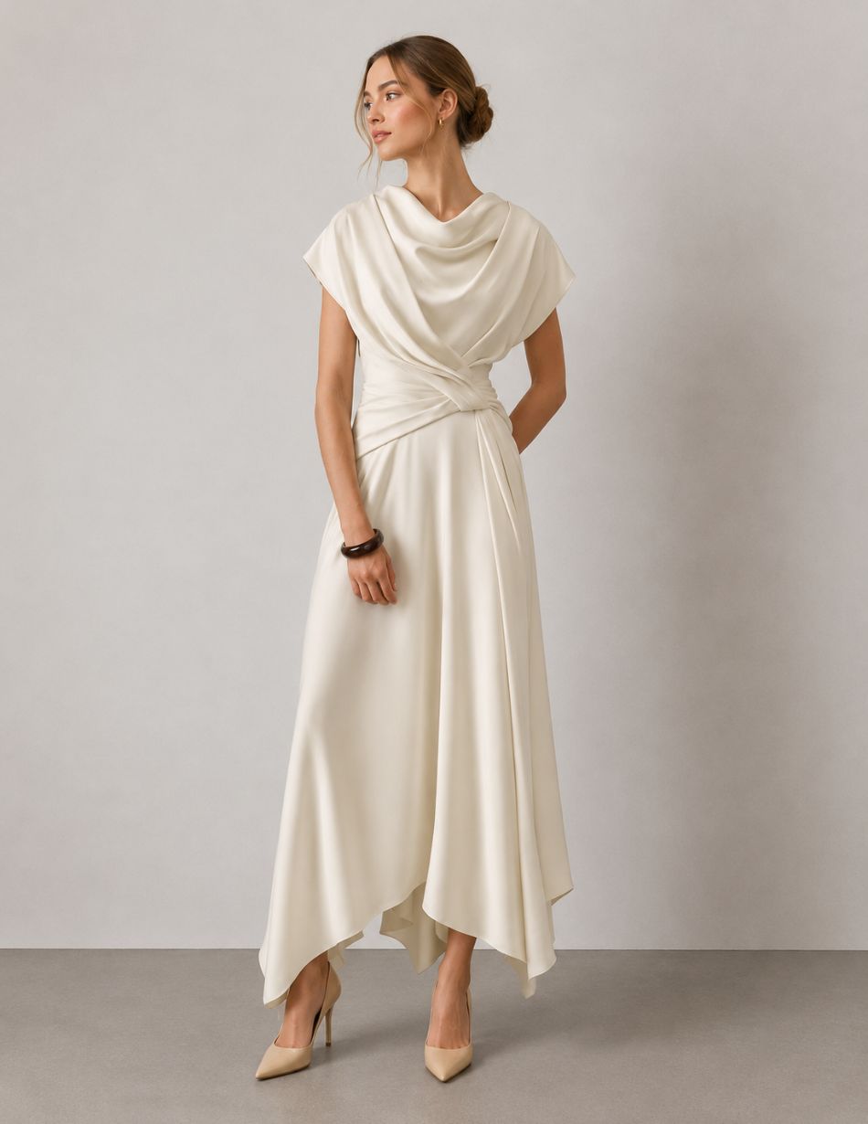 right size assets for website (58) Maisonel ME3079 Pearl Cowl Neck Dress