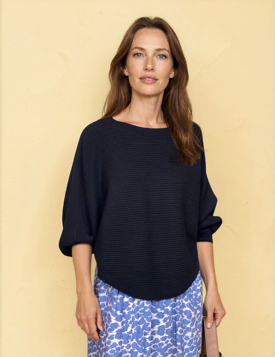 Deck by Decollage Navy Batwing Jumper 8948