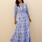 Aspiga Billie Print Cobalt Dress