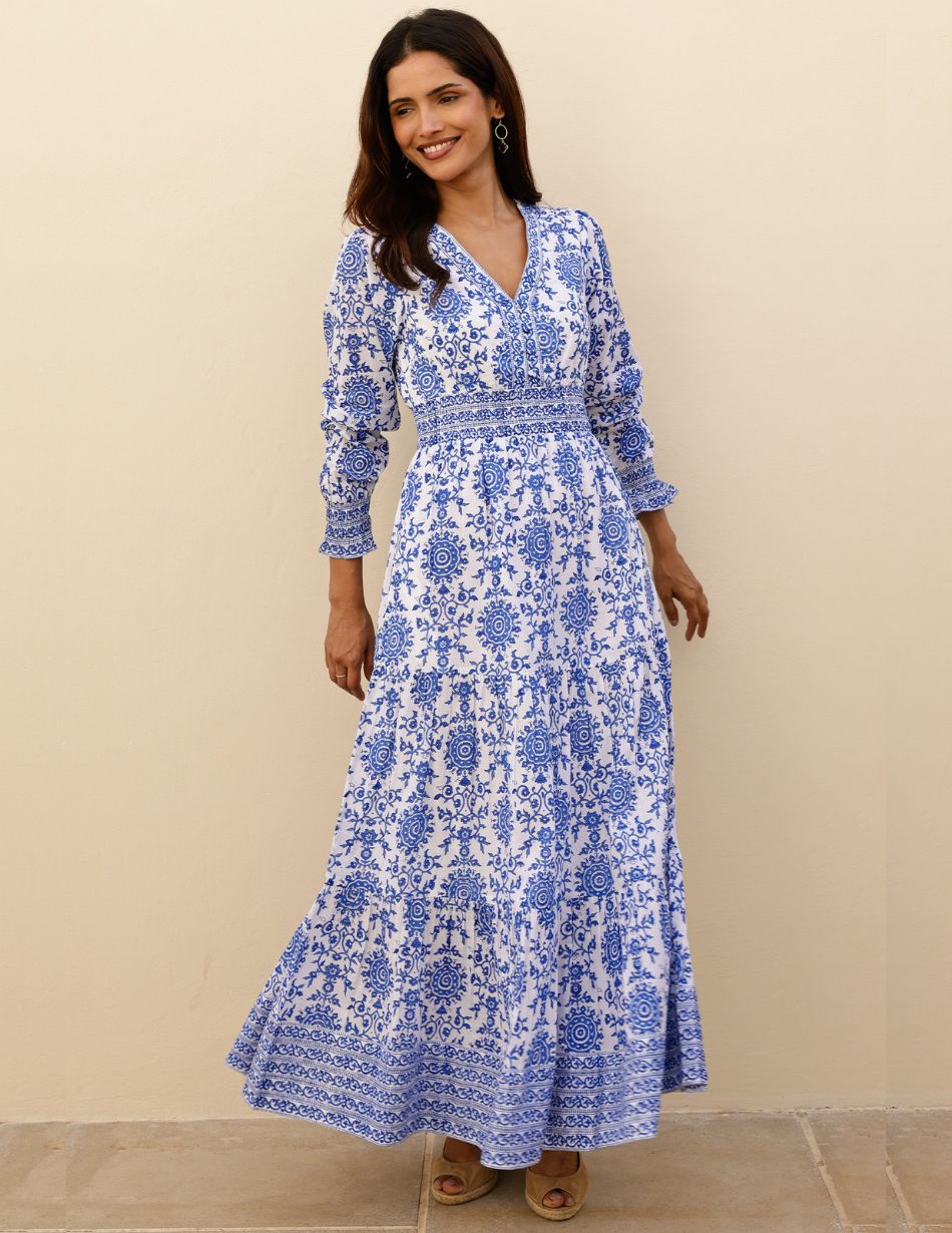 Aspiga Billie Print Cobalt Dress