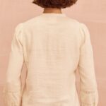 Aspiga Chevron Cream Cheesecloth Blouse 2