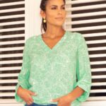 Aspiga Clea White & Green Blouse