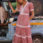 Aspiga Enny Grey Pink Ecru Dress 1