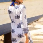 Aspiga Guadalupe White & Navy Tunic Back