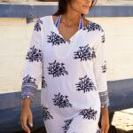 Aspiga Guadalupe White & Navy Tunic Front