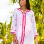 Aspiga Guadalupe White & Pink Short Tunic D